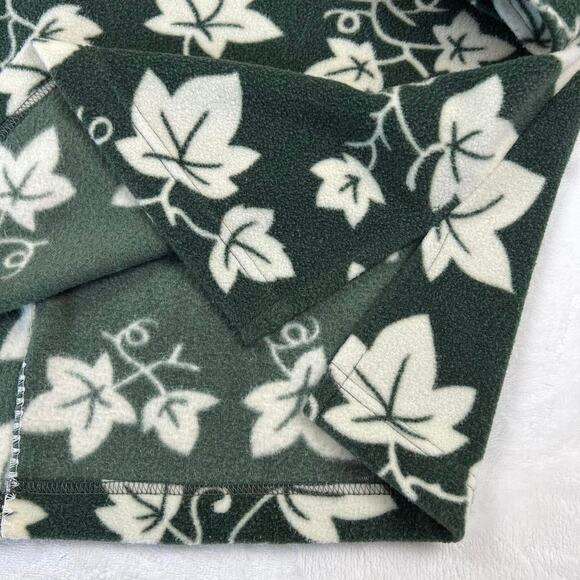 Capacity knits Vintage Green & white flannel jacket ivy leaf  women’s size XL - Picture 7 of 7